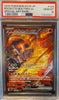 Pokémon trading card with Moltres ex Special Art Rare in a protective case, graded by PSA.