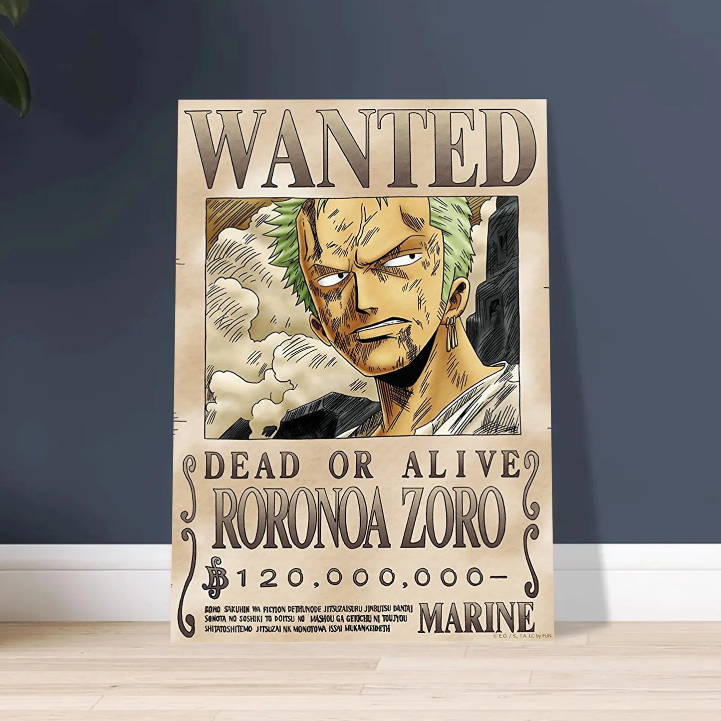 Roronoa Zoro Wanted Poster One Piece Anime Wall Art - PokeTCG