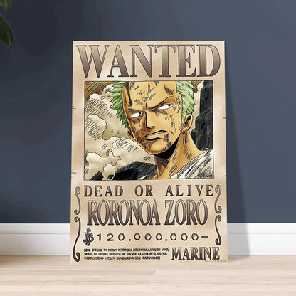 Roronoa Zoro Wanted Poster One Piece Anime Wall Art - PokeTCG