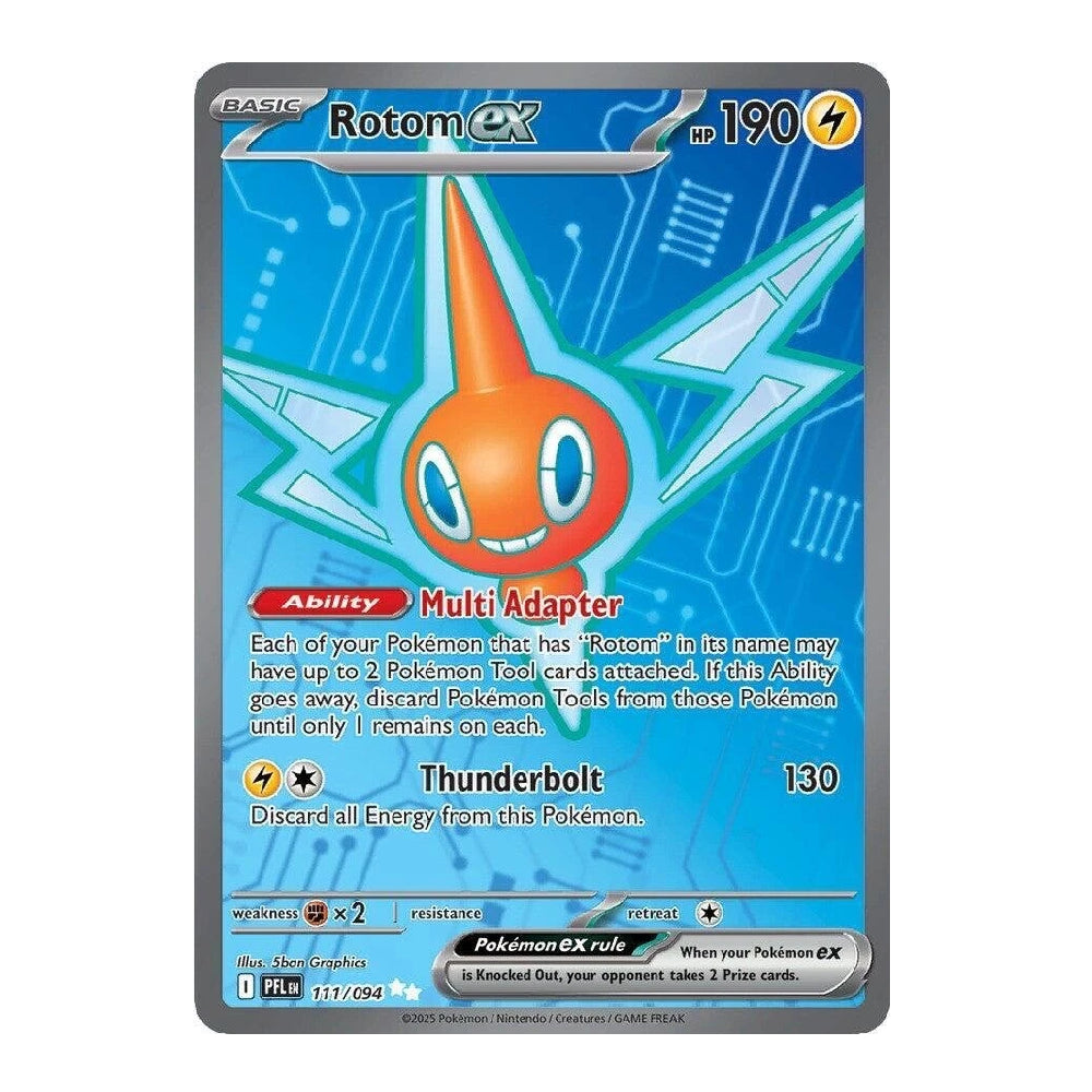 Rotom ex Ultra Rare 111/094 Phantasmal Flames Pokémon Card