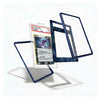 A clear acrylic Pokémon TCG card protector case with a dark blue border, shown holding a graded PSA Pokémon card and displayed in multiple angles on a white background.
