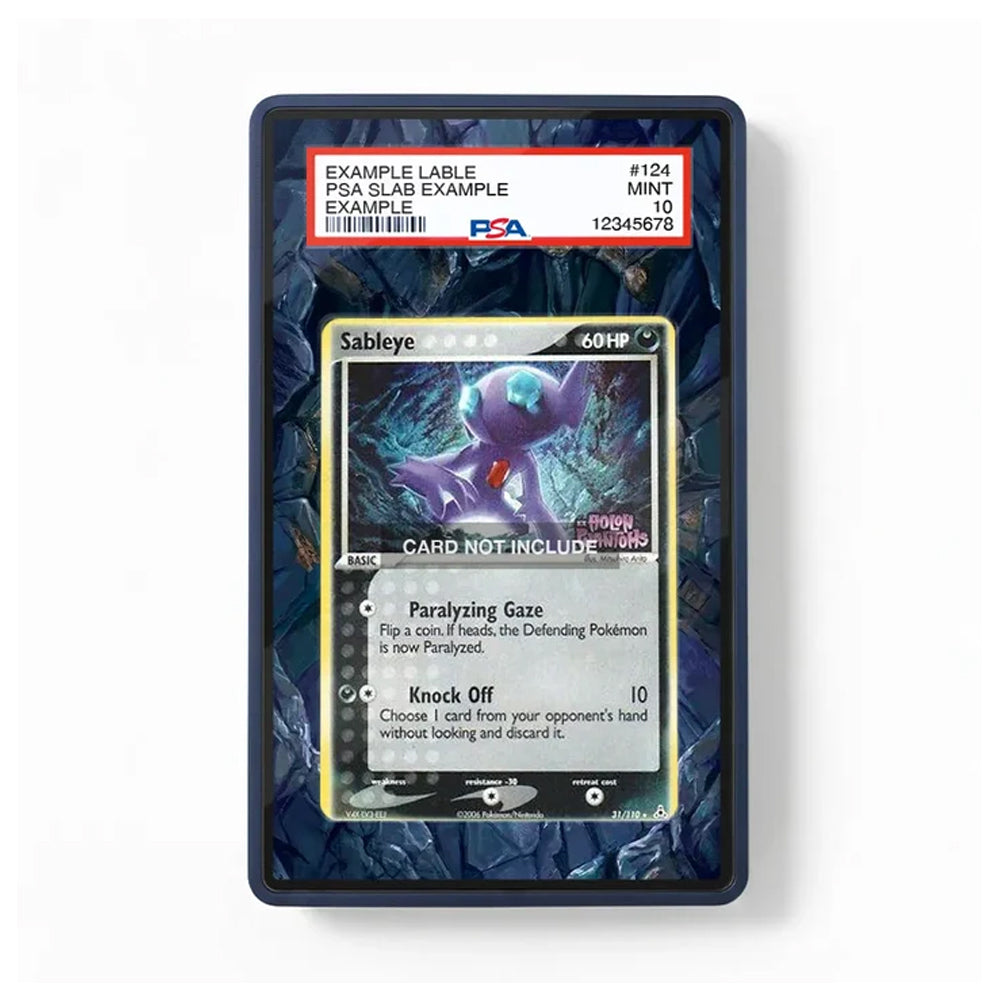 A PSA graded Sableye Pokémon trading card inside a dark protective slab, shown on a clean white background. The slab has a red and white PSA label at the top with grading details.
