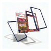 A set of custom protective frames for a graded collectible card, shown floating against a white background. The frames feature a dark blue border and are decorated with a vibrant, multicolored psychedelic graphic print.