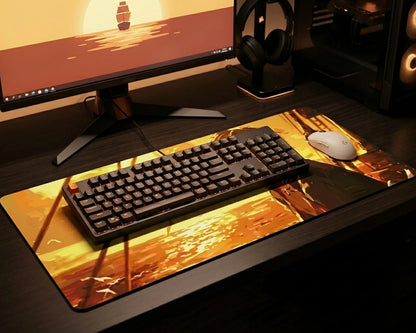 Sanji Sunset Vibes Mousepad Anime Desk Mat XL One Piece Golden Hour Gaming Mouse Pad Aesthetic - PokeTCG