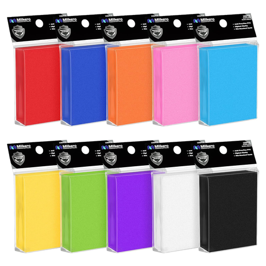 Set of colorful packaging boxes with Milberg branding on a white background