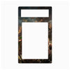 A decorative rectangular frame or border with rounded corners, featuring a dark fantasy illustration along the outer edge and a large blank white center cutout, shown on a light gray background.