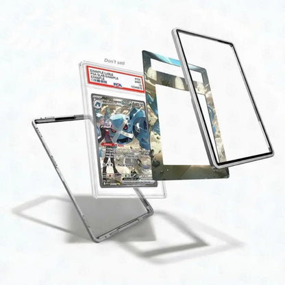 Card with a character and protective screen on a white background