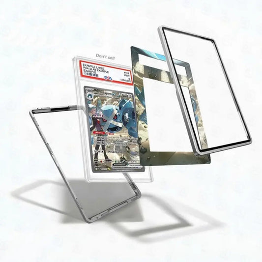Card with a character and protective screen on a white background