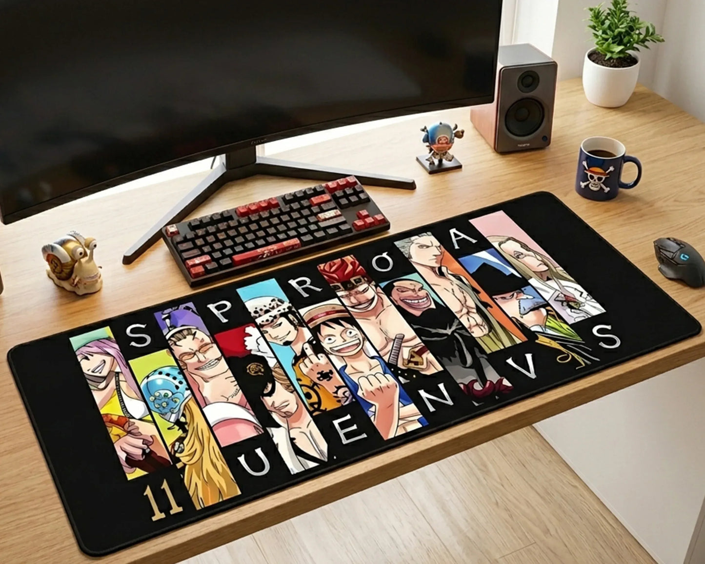 Straw Hat Crew Celebration Mousepad Anime Desk Mat XL One Piece Luffy Team Gaming Mouse Pad - PokeTCG