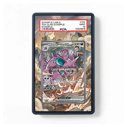 A PSA-graded collectible Pokémon TCG card featuring a purple Groudon, displayed inside a dark protective sleeve on a clean white background. The top of the card shows a red PSA grading label with authentication details.