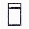 A decorative rectangular frame or plate with a black and gray galaxy pattern, featuring a smaller horizontal slot at the top and a larger vertical slot in the center, shown on a plain white background.
