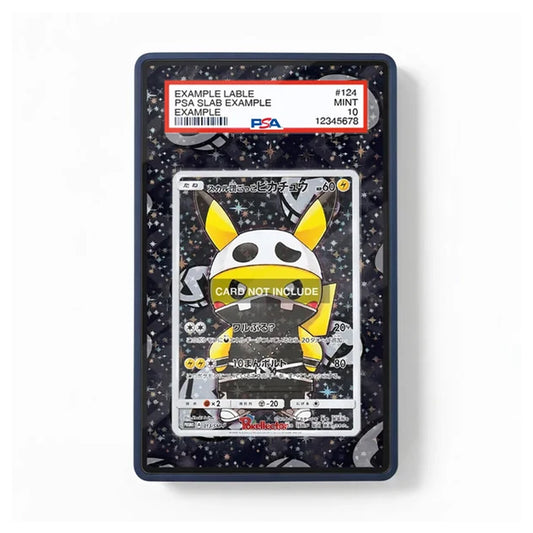 A PSA graded collectible card slab containing a Pokémon card featuring a yellow-and-black character on a dark starry background, with a red and white PSA label at the top.