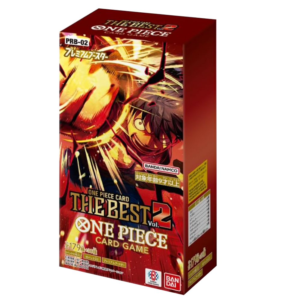 One Piece card game packaging with character artwork on a white background