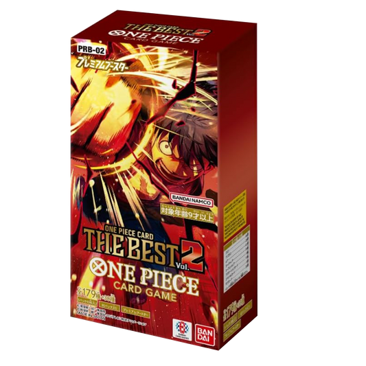 One Piece card game packaging with character artwork on a white background