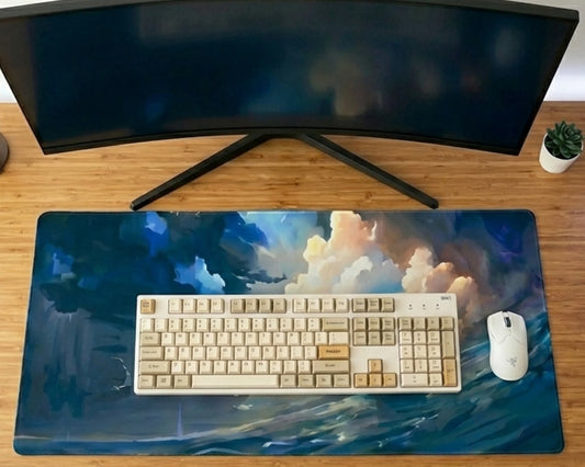 Thousand Sunny Ocean Adventure Mousepad Anime Desk Mat XL One Piece Pirate Ship Gaming Mouse Pad - PokeTCG