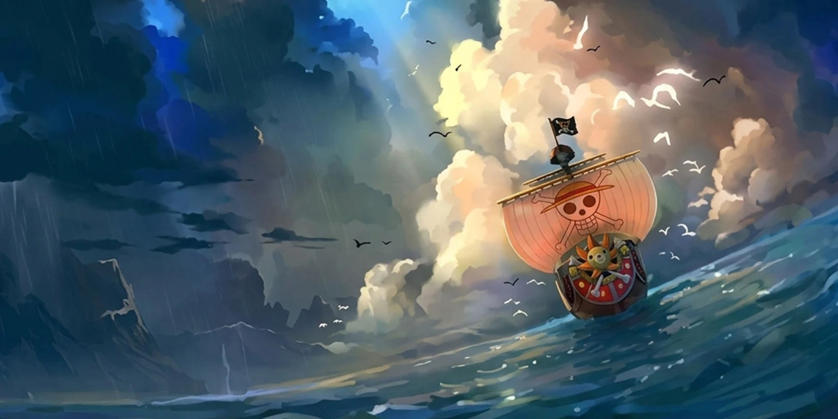 Thousand Sunny Ocean Adventure Mousepad Anime Desk Mat XL One Piece Pirate Ship Gaming Mouse Pad - PokeTCG