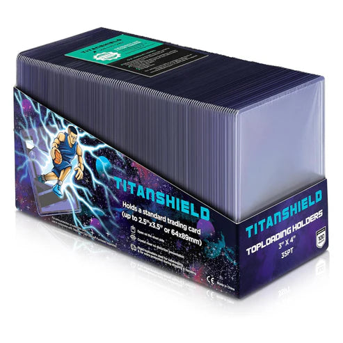 TitanShield 3"x4" Platinum Quality Seamless Toploaders Top Loader Sleeves for Collectible Trading Cards Compatible with Pokemon MTG Kpop Photocards (1 ct.)