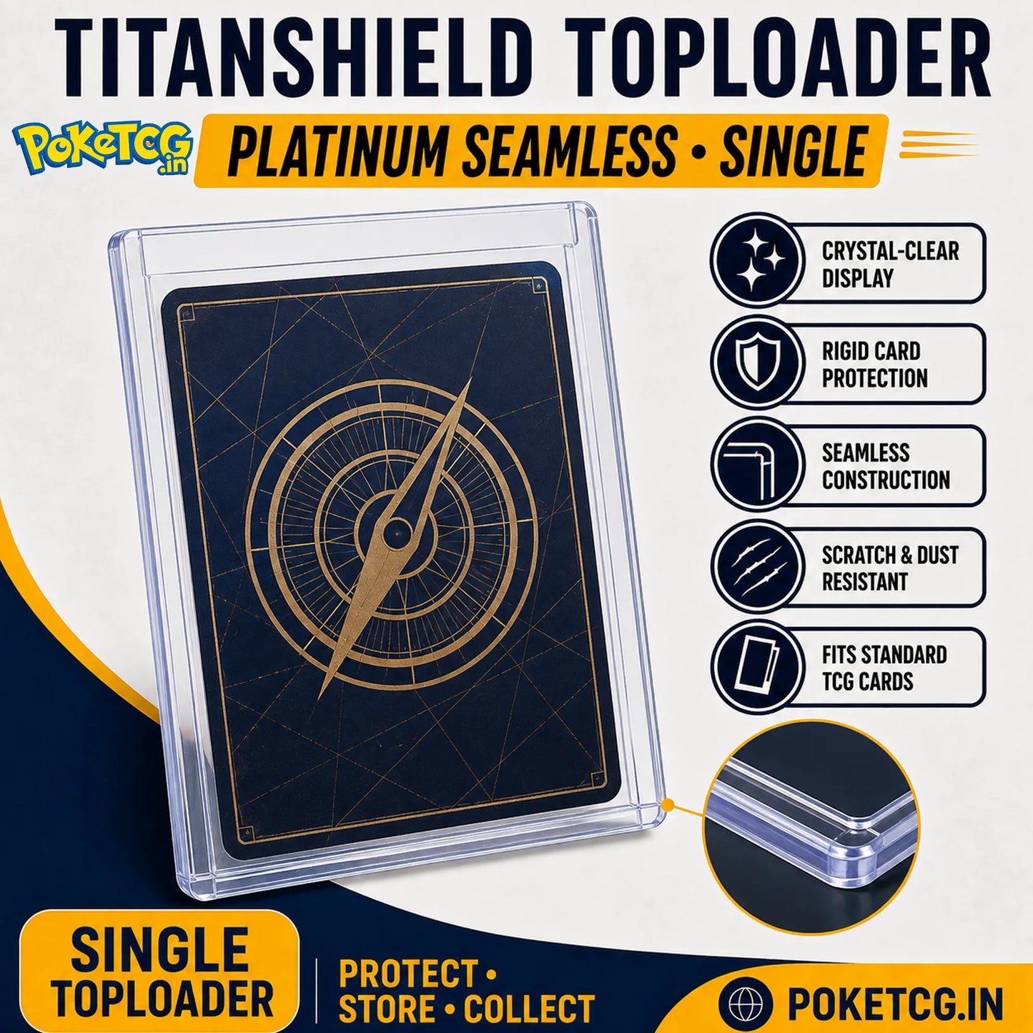 TitanShield Platinum Seamless Toploaders (1ct) "Single" | PokeTCG