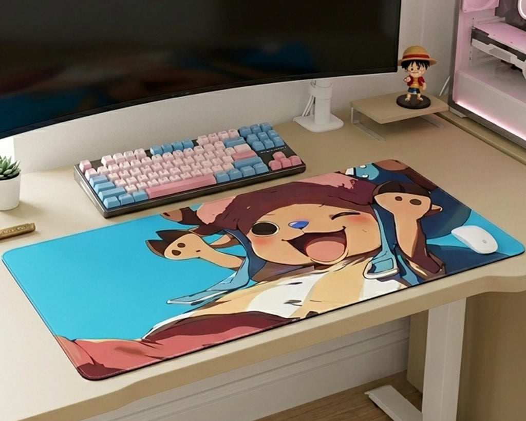 Tony Tony Chopper Cute Anime Mousepad XL One Piece Desk Mat Kawaii Gaming Mouse Pad Soft Fabric - PokeTCG