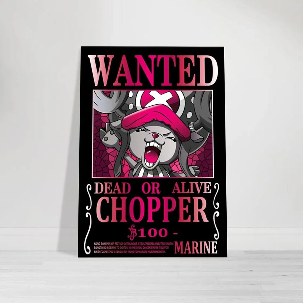 Tony Tony Chopper Wanted Poster One Piece Anime Wall Art - PokeTCG