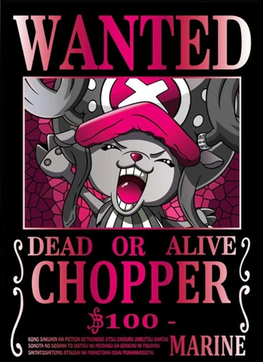 Tony Tony Chopper Wanted Poster One Piece Anime Wall Art - PokeTCG