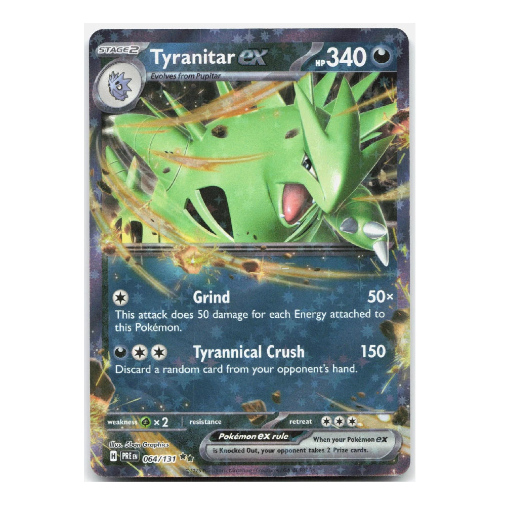 Tyranitar ex 064/131 Prismatic Evolutions Pokémon Card