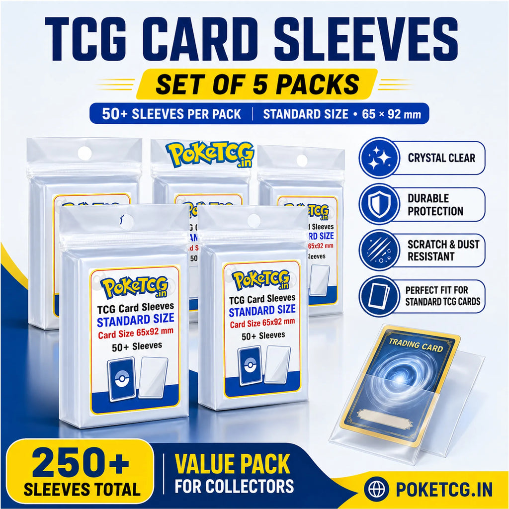 Ultra Clear Card Sleeves – 50+ Standard Size Protectors (Set of 5)