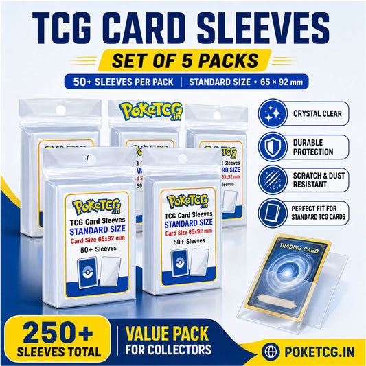 Ultra Clear Card Sleeves – 50+ Standard Size Protectors (Set of 5)