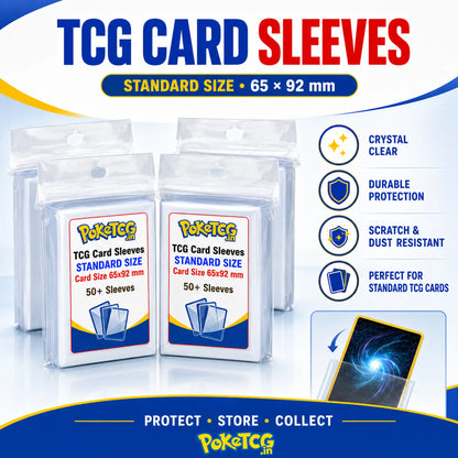 Ultra Clear Card Sleeves – 50+ Standard Size Protectors - PokeTCG