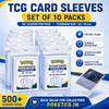 Ultra Clear Card Sleeves – 50+ Standard Size Protectors (Set of 10)