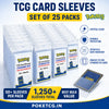 Ultra Clear Card Sleeves – 50+ Standard Size Protectors (Set of 25)