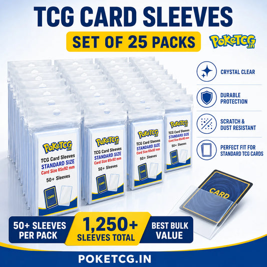 Ultra Clear Card Sleeves – 50+ Standard Size Protectors (Set of 25)