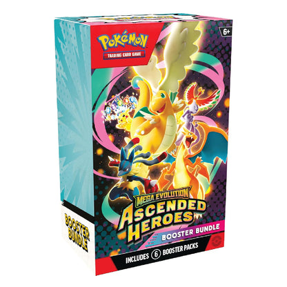 Pokémon Mega Evolution Ascended Heroes Booster Bundle 6 Packs Rip N Ship