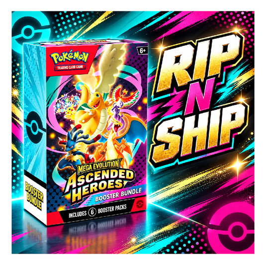 Pokémon TCG Mega Evolution Ascended Heroes Booster Bundle - 6 Packs - Rip & Ship