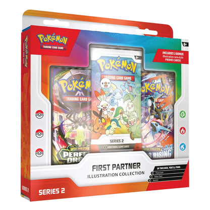 Pokémon First Partner Illustration Collection Series 2 Box with 3 Packs Rip N Ship