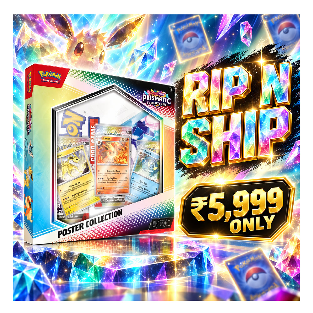 Pokémon Prismatic Evolutions Poster Collection 3 Packs and 3 Eeveelution Promos Rip N Ship
