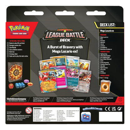 Pokémon Mega Lucario ex League Battle Deck 60 Cards Rip N Ship