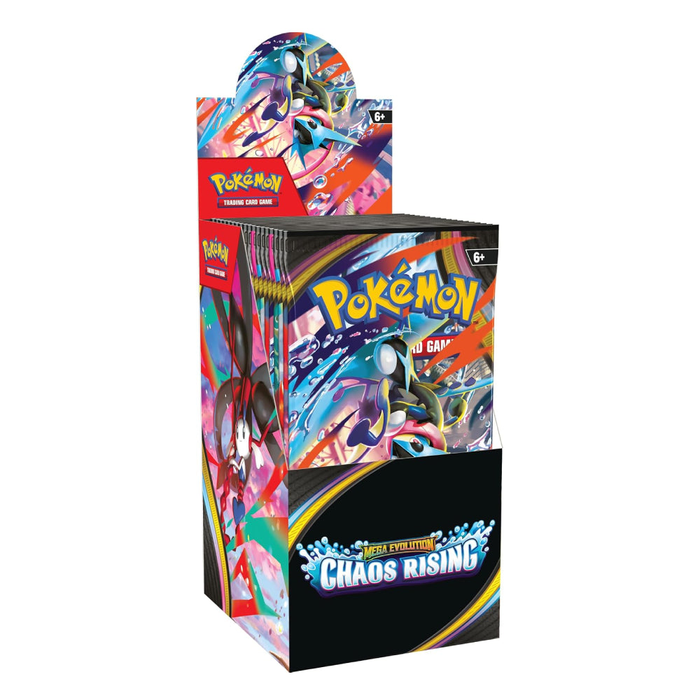 Pokémon Mega Evolution Chaos Rising Booster Display 18 Packs Rip N Ship