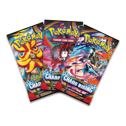 Pokémon Mega Evolution Chaos Rising Triple Pack 3 Booster Packs Rip N Ship
