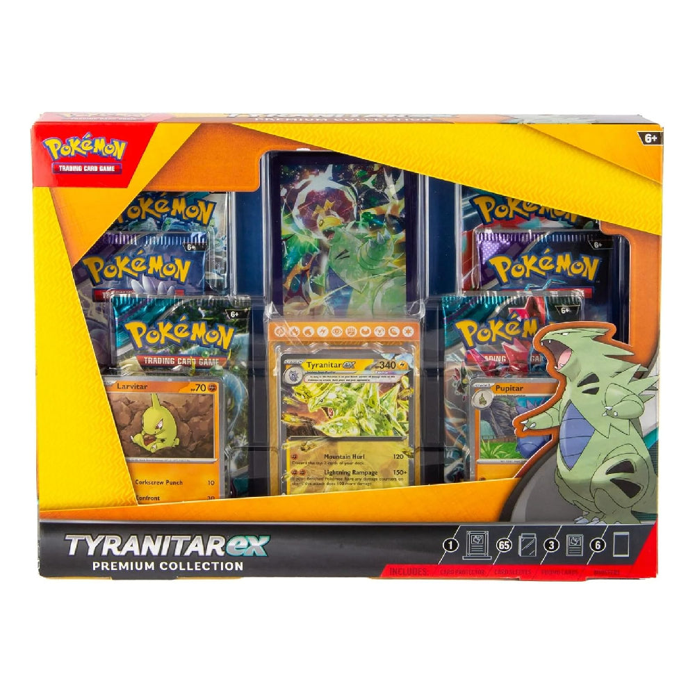 Pokémon TCG Tyranitar ex Premium Collection Box 6 Packs Rip N Ship