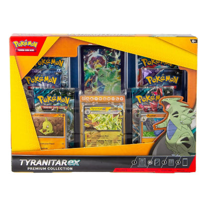 Pokémon TCG Tyranitar ex Premium Collection Box 6 Packs Rip N Ship
