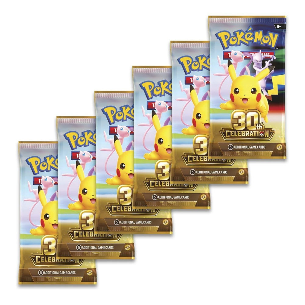 Pokémon TCG 30th Celebration Booster Bundle 6 Packs Rip N Ship