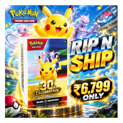Pokémon TCG 30th Celebration Booster Bundle 6 Packs Rip N Ship