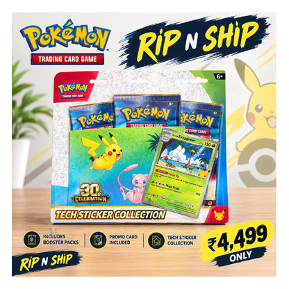 Pokémon TCG 30th Celebration Tech Sticker Collection Rip N Ship