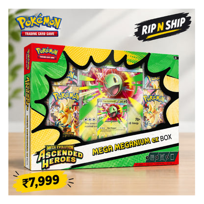 Pokémon TCG Mega Evolution Ascended Heroes Mega Meganium ex Premium Box Rip N Ship