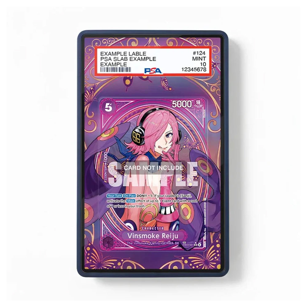 Vinsmoke Reiju SP Special Rare EB03 Extended Art collectible display for One Piece TCG fans.