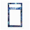 A rectangular picture frame with a colorful tropical floral border in shades of blue, purple, and green, featuring two blank white insert slots, shown on a solid white background.