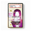 A collectible PSA graded card shown in a black protective sleeve against a white background. The card features a stylized illustration of a purple-haired anime character on a gold patterned background, with a red PSA slab label at the top and a 'CARD NOT INCLUDE' watermark overlay.