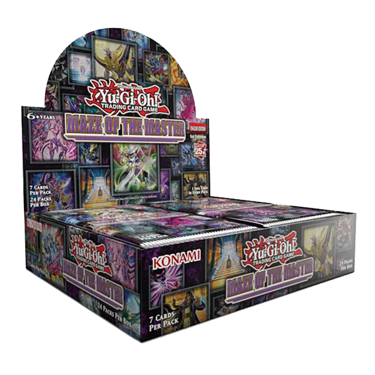 Yu-Gi-Oh! trading card game packaging with multiple card packs displayed.