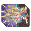 Pokémon trading card game featuring Zacian EX on a colorful display